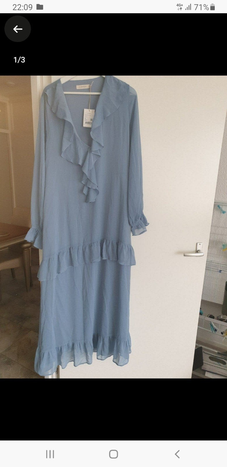 nieuw jurk, Kleding | Dames, Ophalen of Verzenden, Nieuw, Blauw, Onder de knie