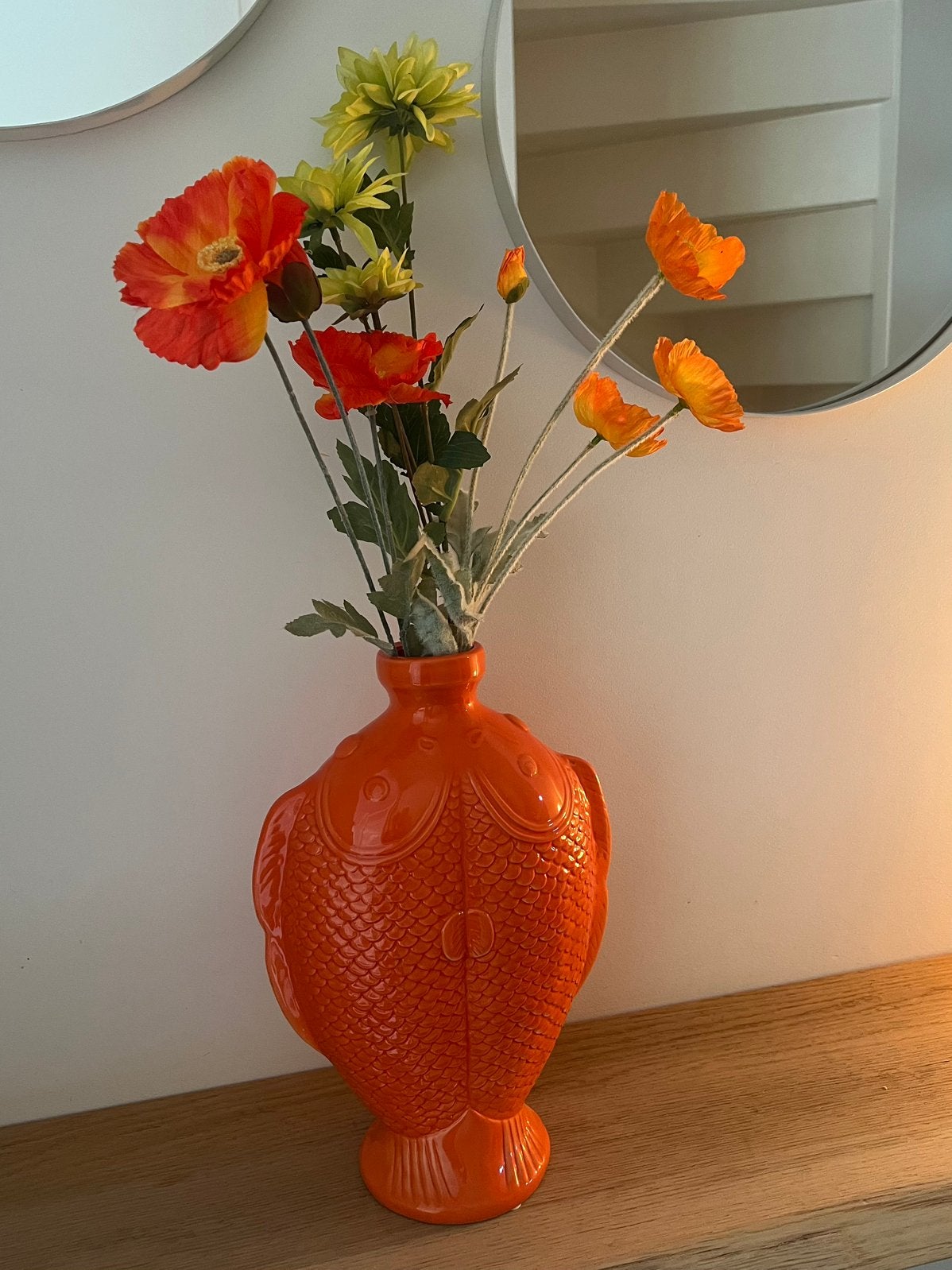 Vaas “ happy fish” van Daan Kromhout, Nieuw, Oranje, Ophalen of Verzenden, Steen/keramiek