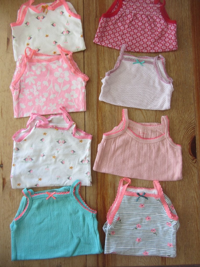 Set rompertjes met spaghettibandjes maat 62, Ophalen of Verzenden, Zo goed als nieuw, Meisje, Nacht- of Onderkleding