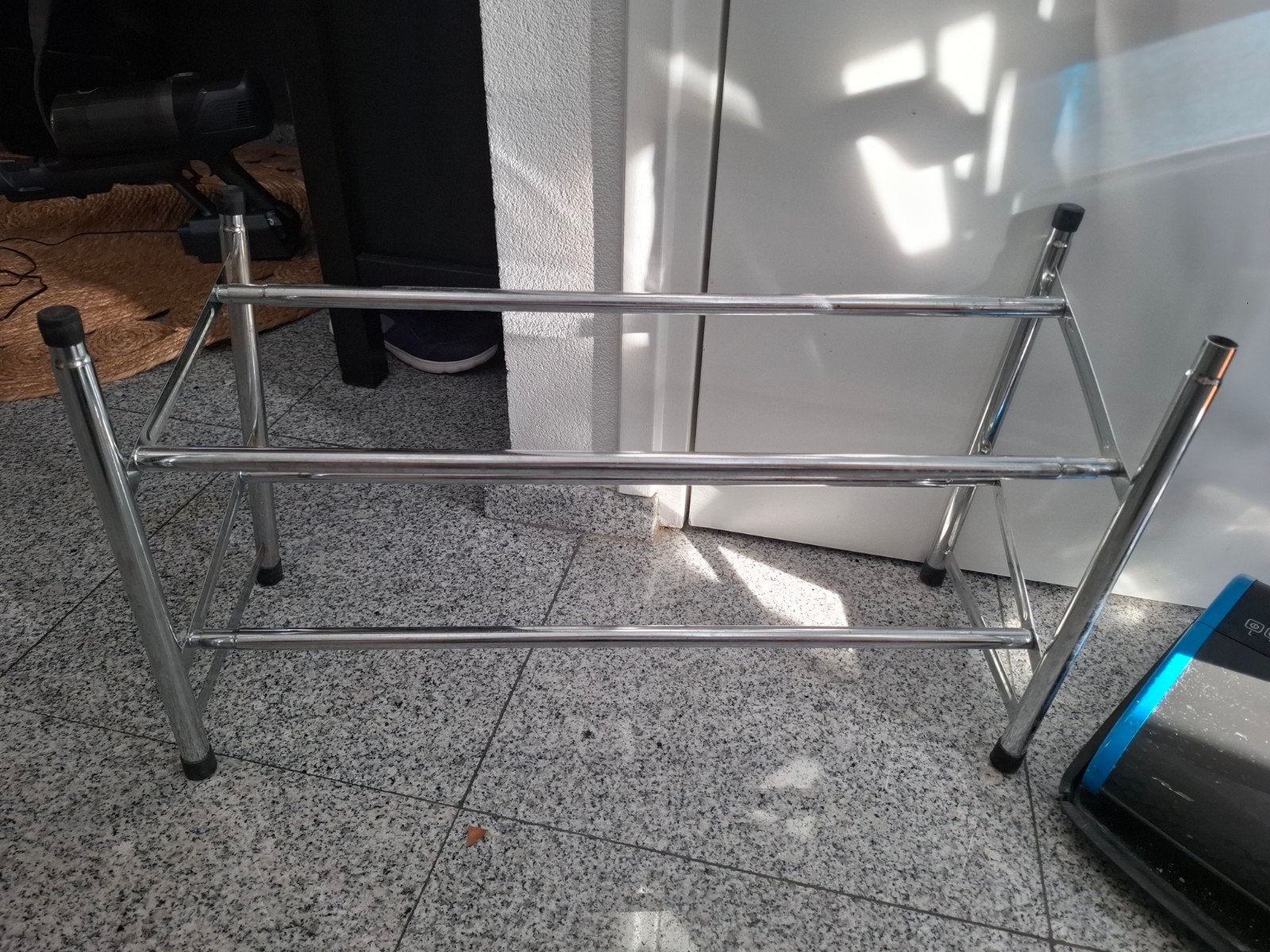 Handig schoenenrek - chroomkleurig, Ophalen, Gebruikt