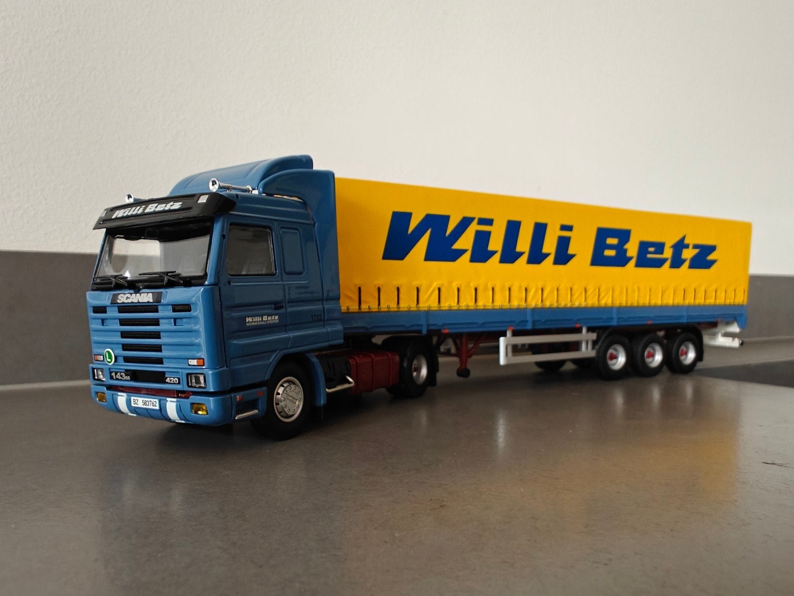 Tekno Willi Betz Scania 143 Streamline, Ophalen of Verzenden, Zo goed als nieuw, Bus of Vrachtwagen, Tekno