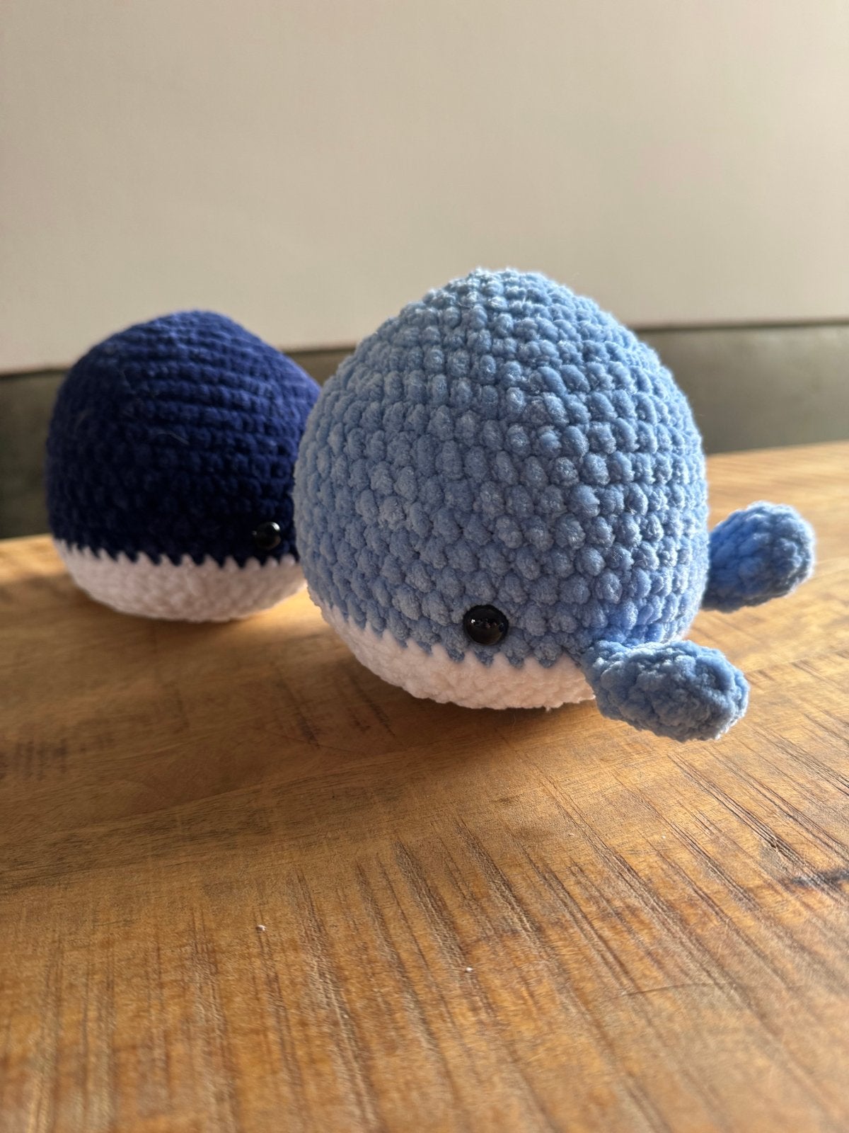 Handgemaakte walrus knuffel van chenille garen, Handgemaakt, Overige typen, Blauw, Nieuw