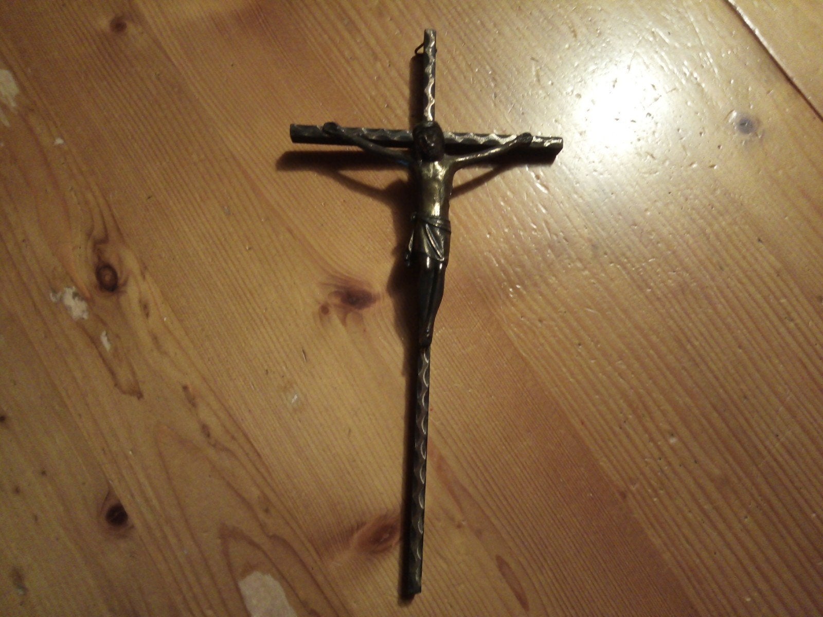 Antiek kruisbeeld - 25 cm, Antiek en Kunst, Antiek | Religie, Ophalen of Verzenden