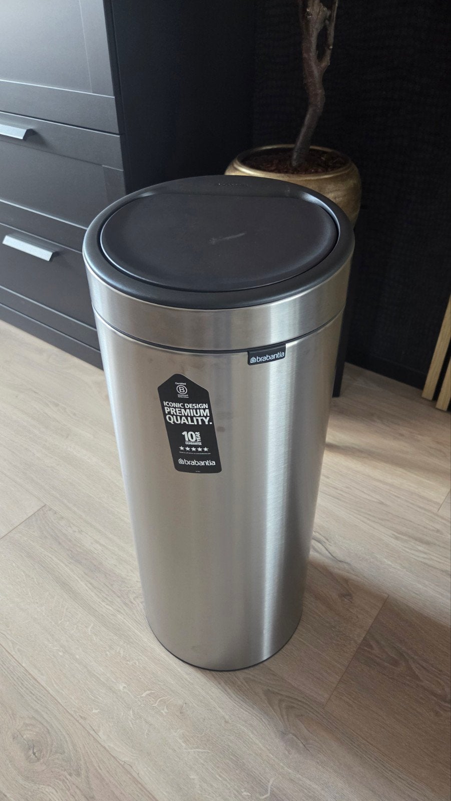 Brabantia prullenbak nieuw 30L RVS, 30 tot 40 liter, Ophalen, Nieuw, Rvs