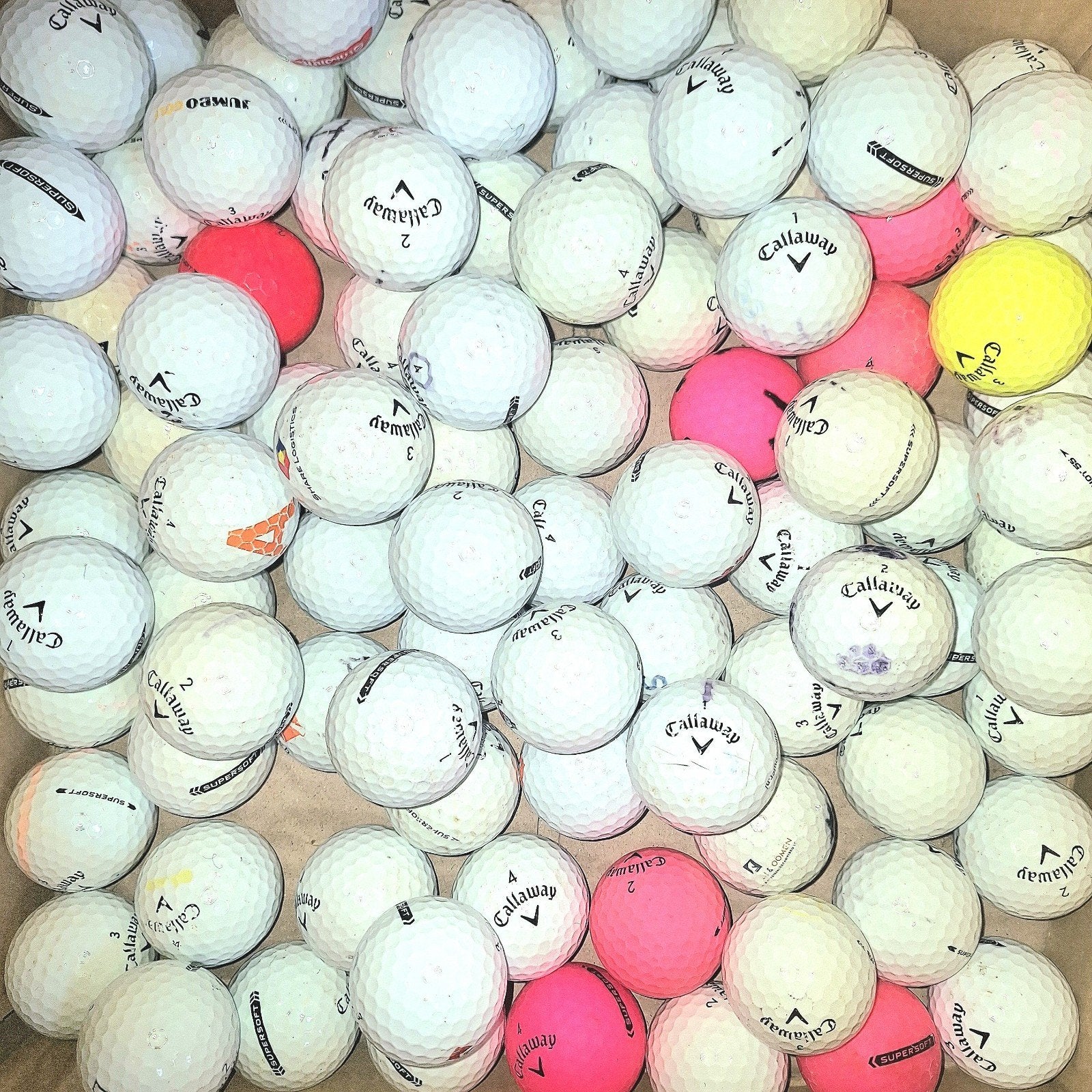 50 Callaway Supersoft AAA golfballen, Ophalen of Verzenden, Zo goed als nieuw, Bal(len), Callaway