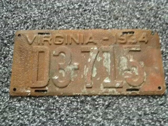 Kentekenplaat licenseplate Virginia 1934 1 USA, Verzenden, Gebruikt, Auto's