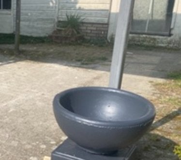 Laaste betonnen schaal in het antraciet of zwart 60x60x30 cm, Tuin en Terras, Bloembakken en Plantenbakken, Ophalen, Minder dan 30 cm