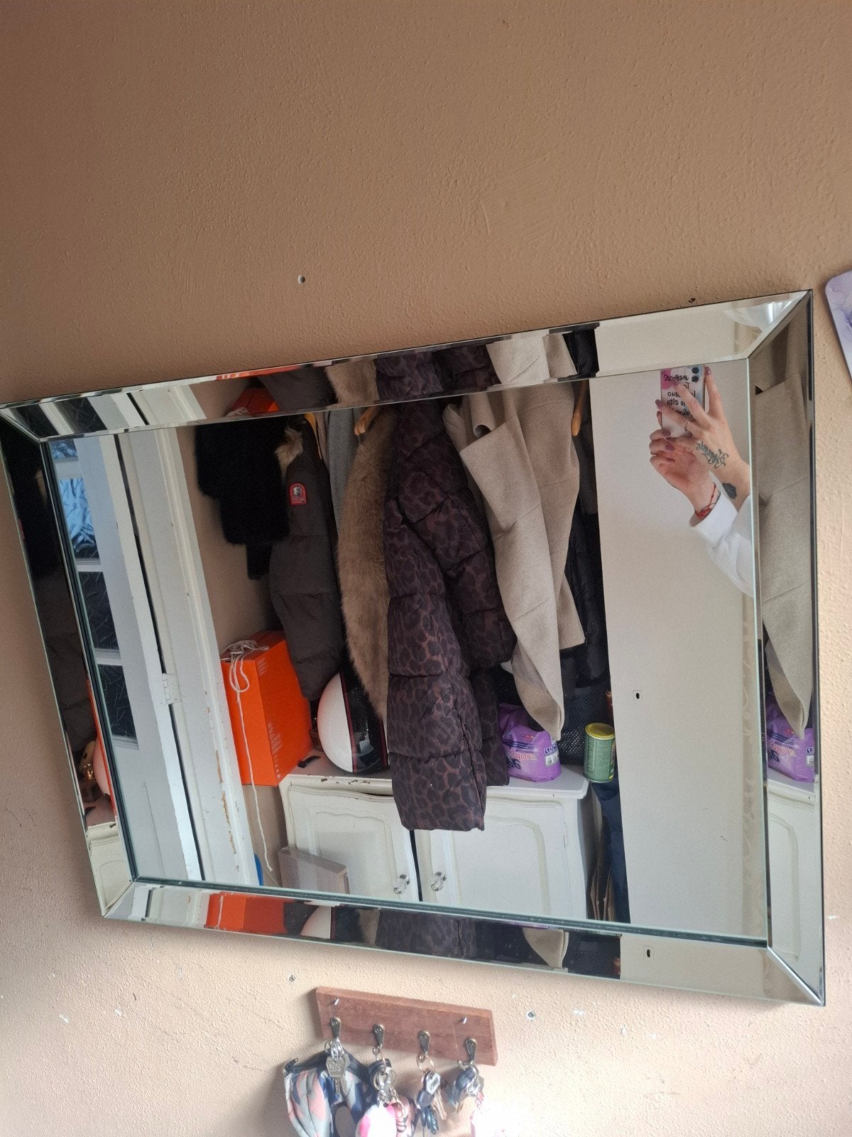 spiegel, Huis en Inrichting, Ophalen, Zo goed als nieuw, Rechthoekig, Minder dan 100 cm