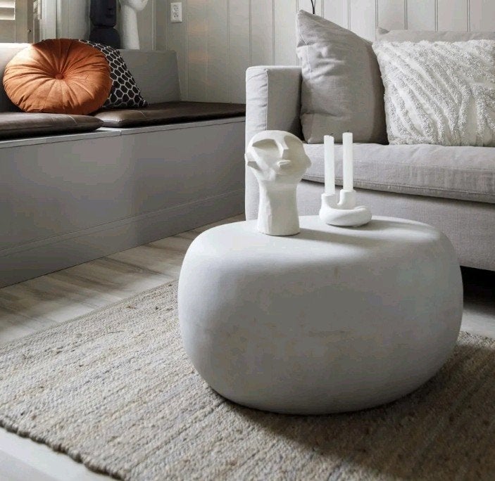 Vtwonen Pebble bijzettafel wit ovaal, Ophalen