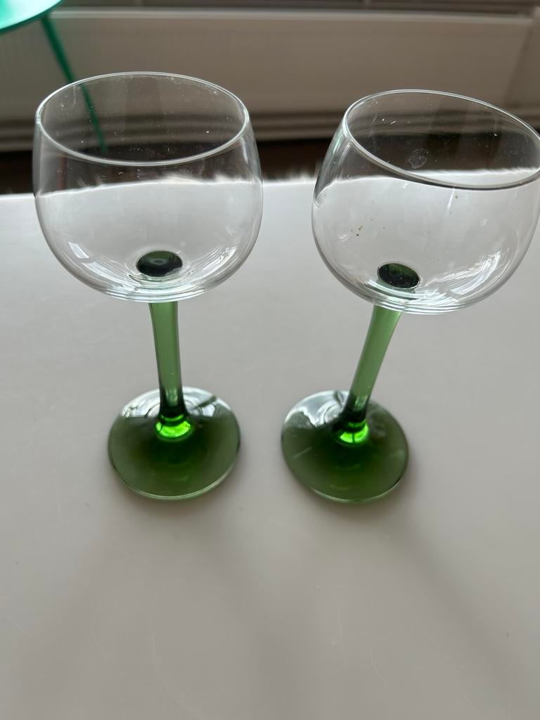 Twee vintage glazen, Verzamelen, Glas en Borrelglaasjes, Ophalen of Verzenden, Zo goed als nieuw, Overige typen