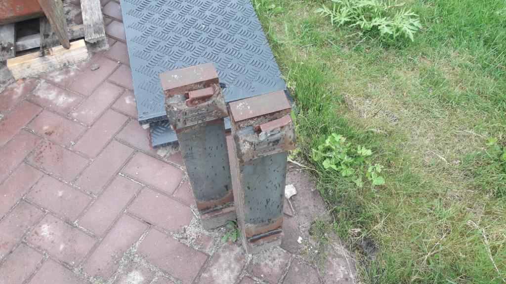 Lepels schaeff terex vorkenbord, Ophalen, Gebruikt