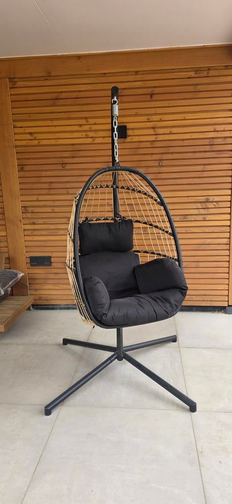 Nieuwe ei hangstoel in ongeopende doos, Ophalen, Nieuw, Metaal, Inklapbaar