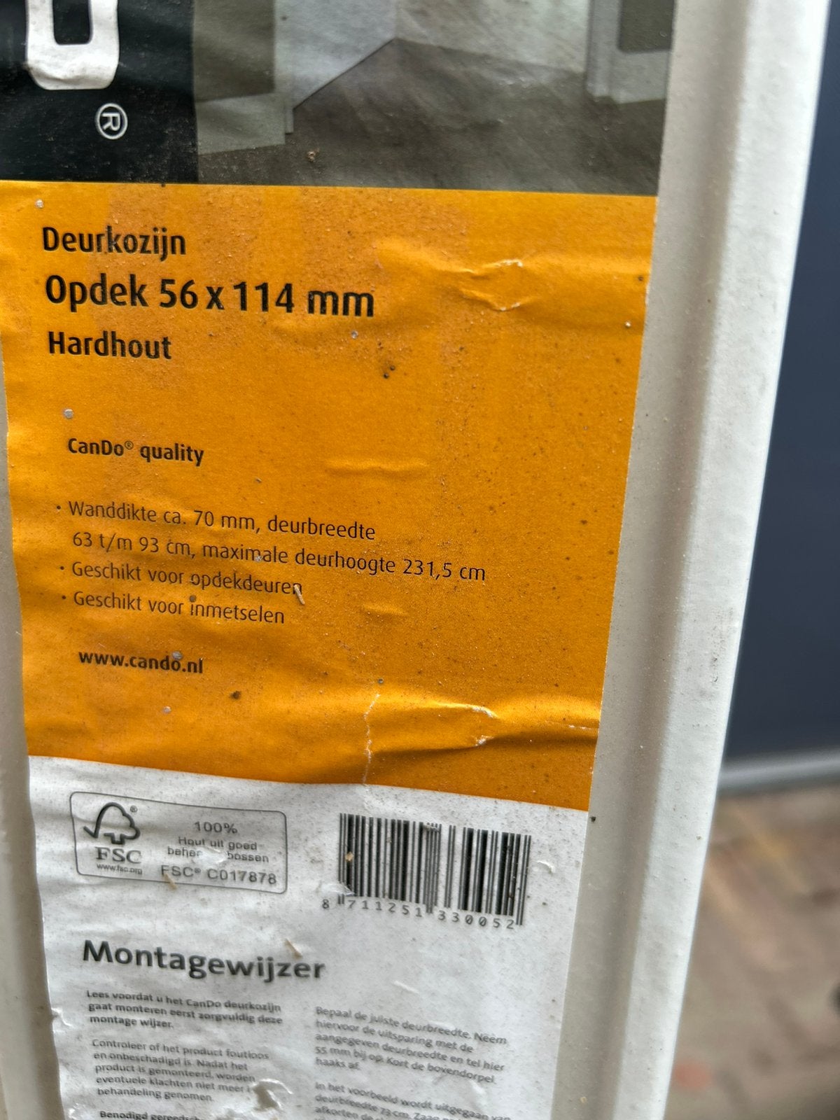 NIEUW HARTHOUTEN DEURKOZIJN ZIE FOTO, Deurkozijn, Zo goed als nieuw, Hout, Ophalen