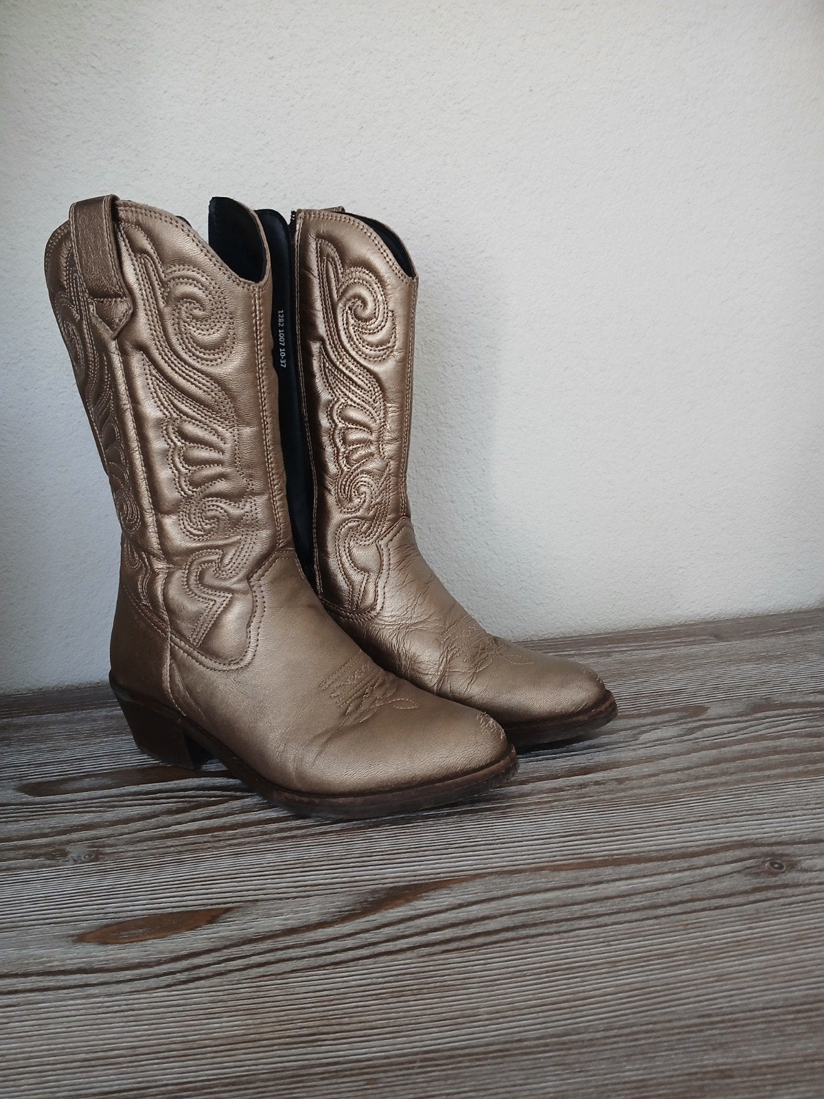 Nelson Cowboylaarzen Goudkleurig - Maat 38, Hoge laarzen, Overige kleuren, Ophalen of Verzenden, Nelson