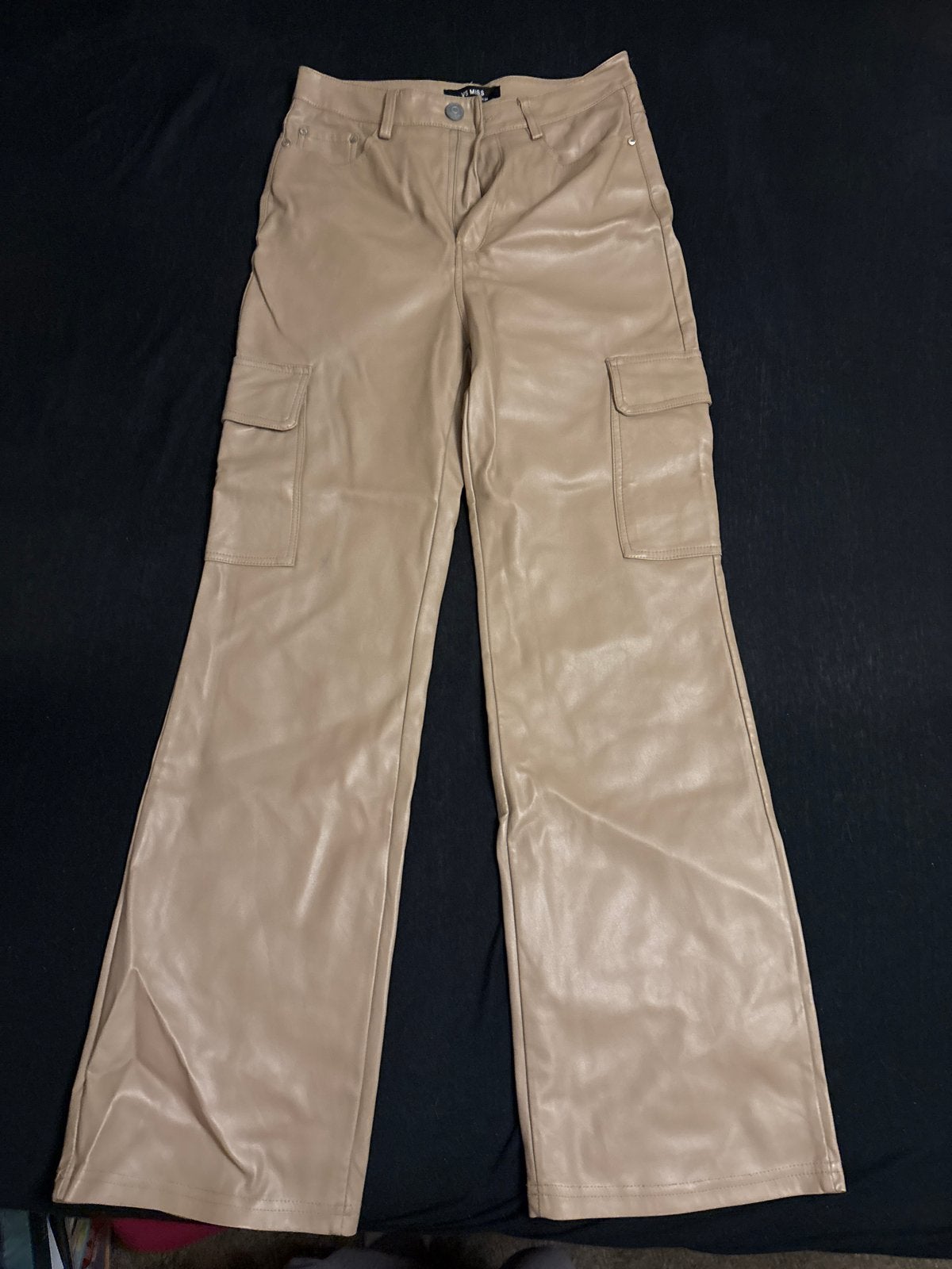 VS MISS Faux Leren Cargo Broek Maat 34, Ophalen of Verzenden, Zo goed als nieuw, Maat 34 (XS) of kleiner, Beige