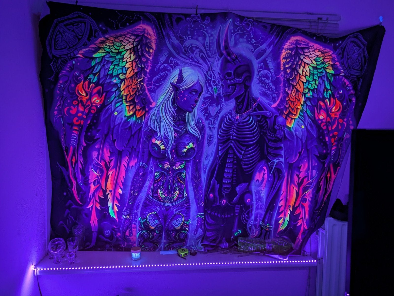 Glow in the dark wandkleed 130x150cm, Meerkleurig, Ophalen of Verzenden, Zo goed als nieuw, Overige stijlen