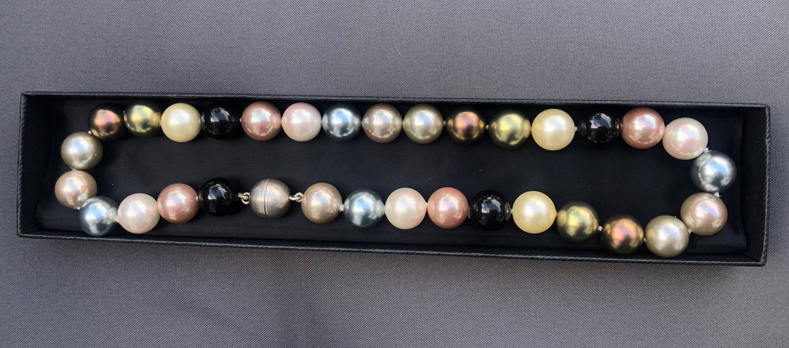 Antieke Parel Ketting Antiquer Met Doosje, Sieraden, Tassen en Uiterlijk, Kettingen, Ophalen, Zo goed als nieuw, Overige kleuren