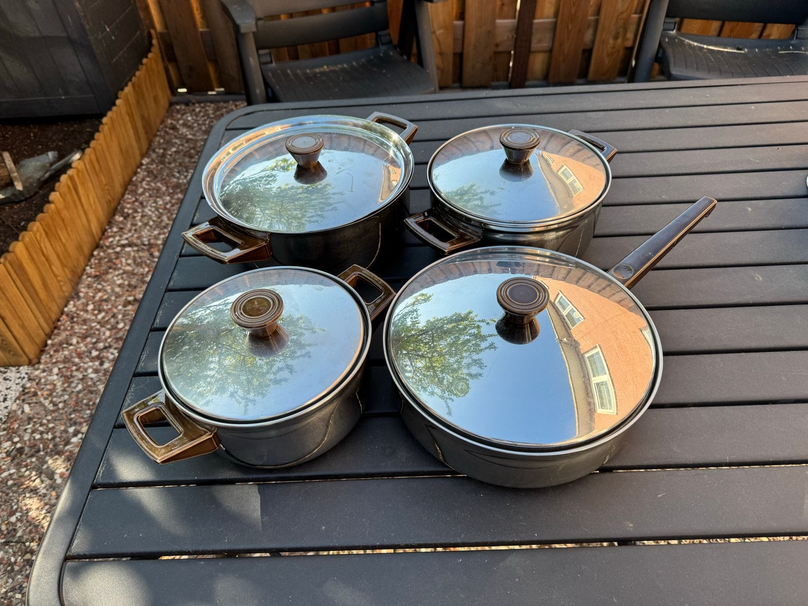 Complete 7-delige pannenset - Inductie geschikt, Huis en Inrichting, Keuken | Potten en Pannen, Ophalen, Gebruikt, Rvs, Pannenset