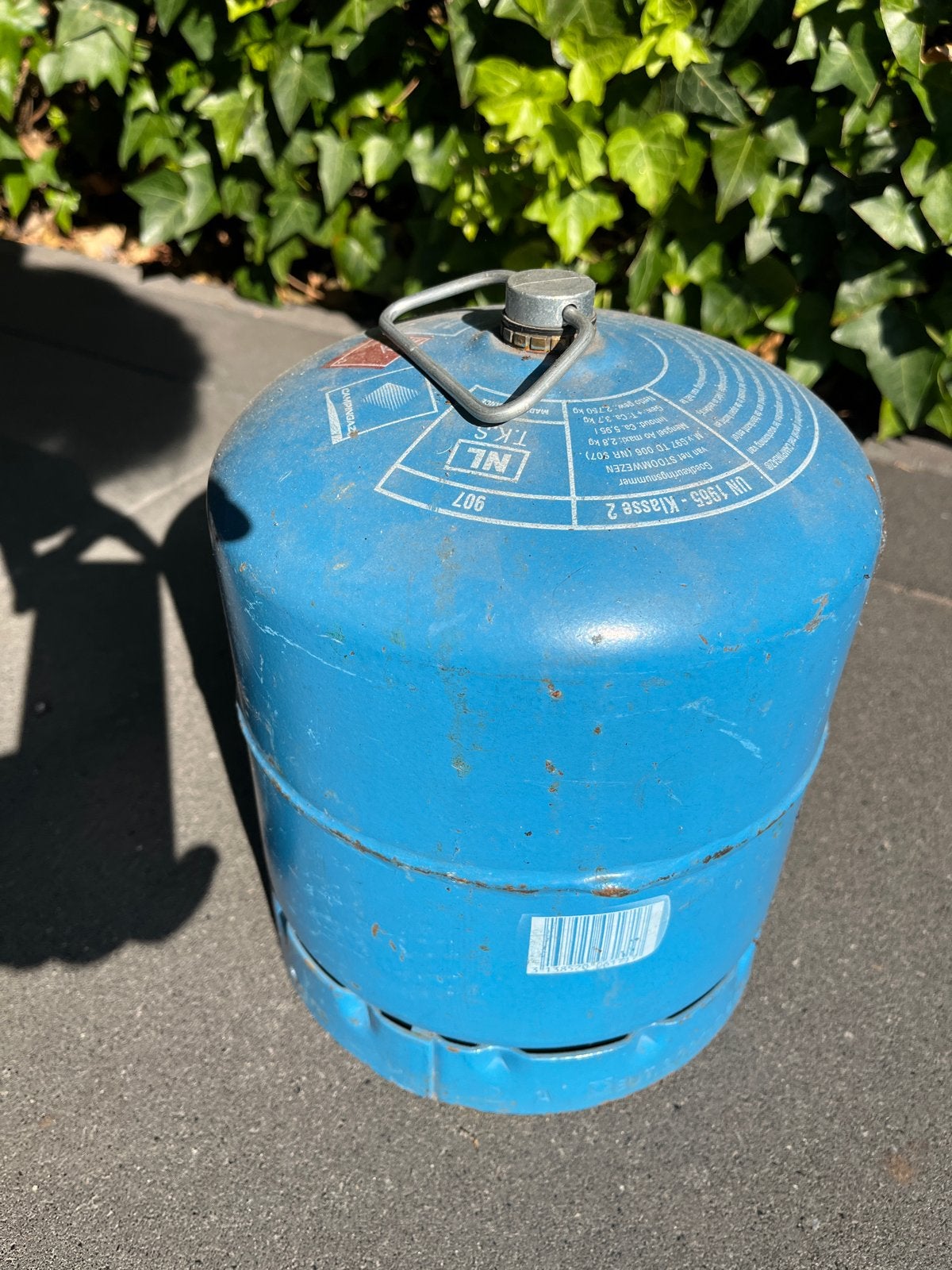 Gasfles (leeg) voor diverse toepassingen, Ophalen, Gebruikt