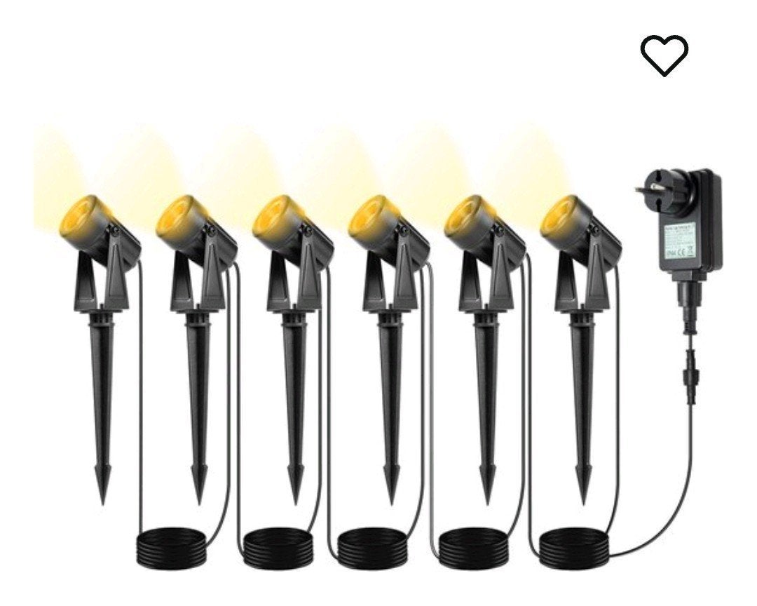 Tuinverlichting 6x LED met Grondspies Warm Wit IP65, Kunststof, Minder dan 50 watt, Nieuw, Ophalen of Verzenden