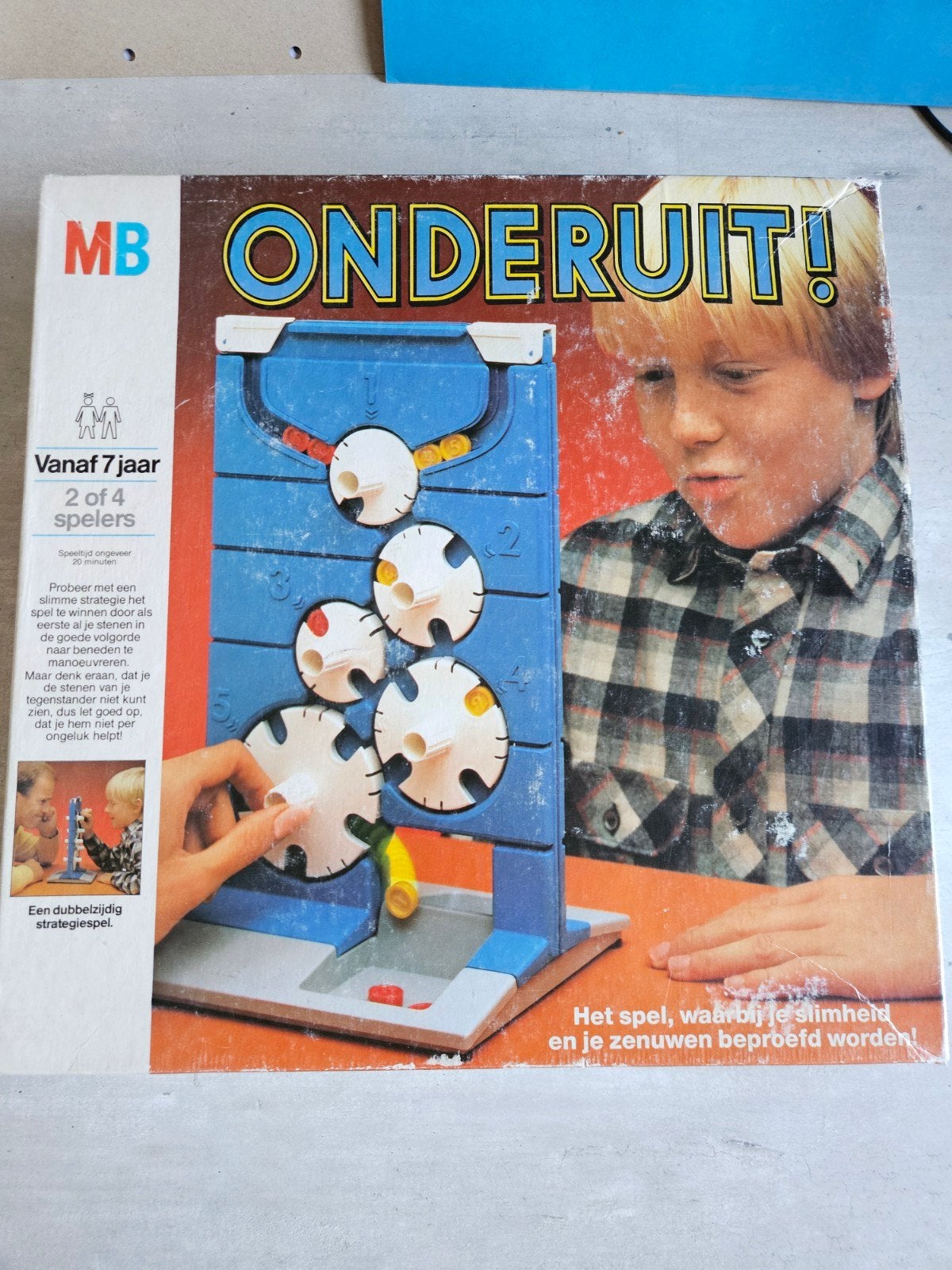 MB Onderuit! bordspel - Strategisch spel voor 2-4 spelers, Drie of vier spelers, Ophalen of Verzenden, Gebruikt, MB