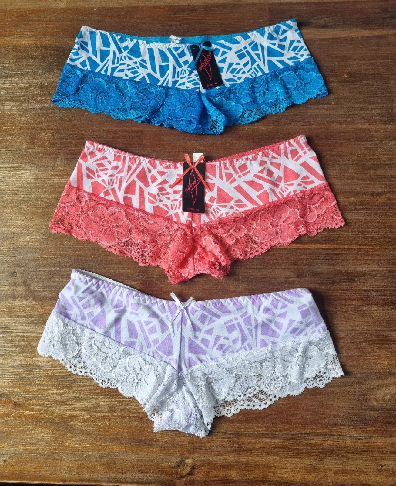 3x NIEUWE Damesslips — Maat XL — R.AOQING, R.Aoqing, Ophalen of Verzenden, Overige kleuren, Slip