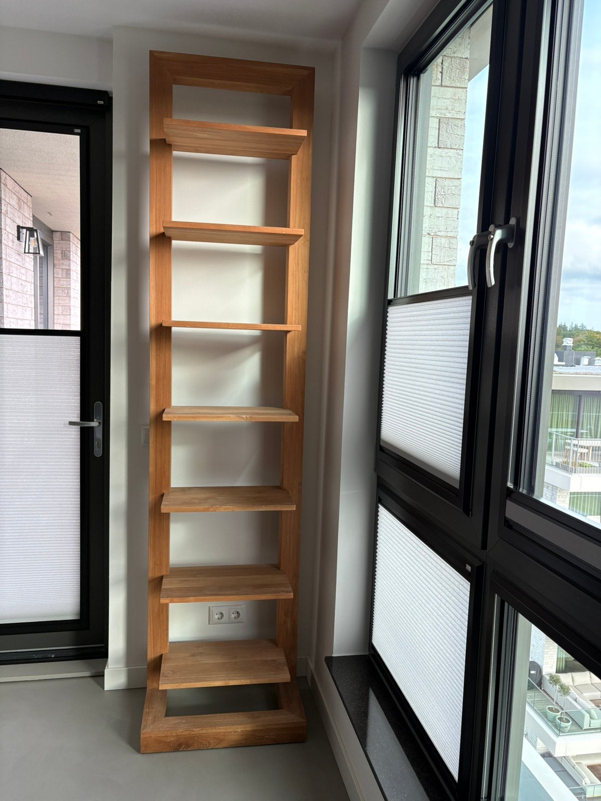 Houten boekenkast, Ophalen, Met plank(en), Gebruikt, 200 cm of meer
