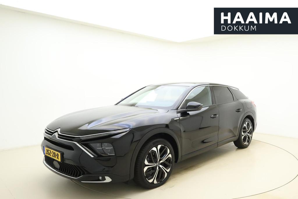 Citroen C5 X 1.6 Plug-in Hybrid 225 Shine Automaat | Navigat, Auto's, Citroën, 1350 kg, Gebruikt, 4 cilinders, Zwart