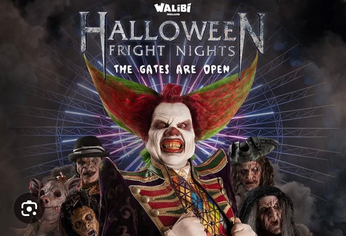 Te koop 2 tickets  walibi fright night 16  okt, Twee personen