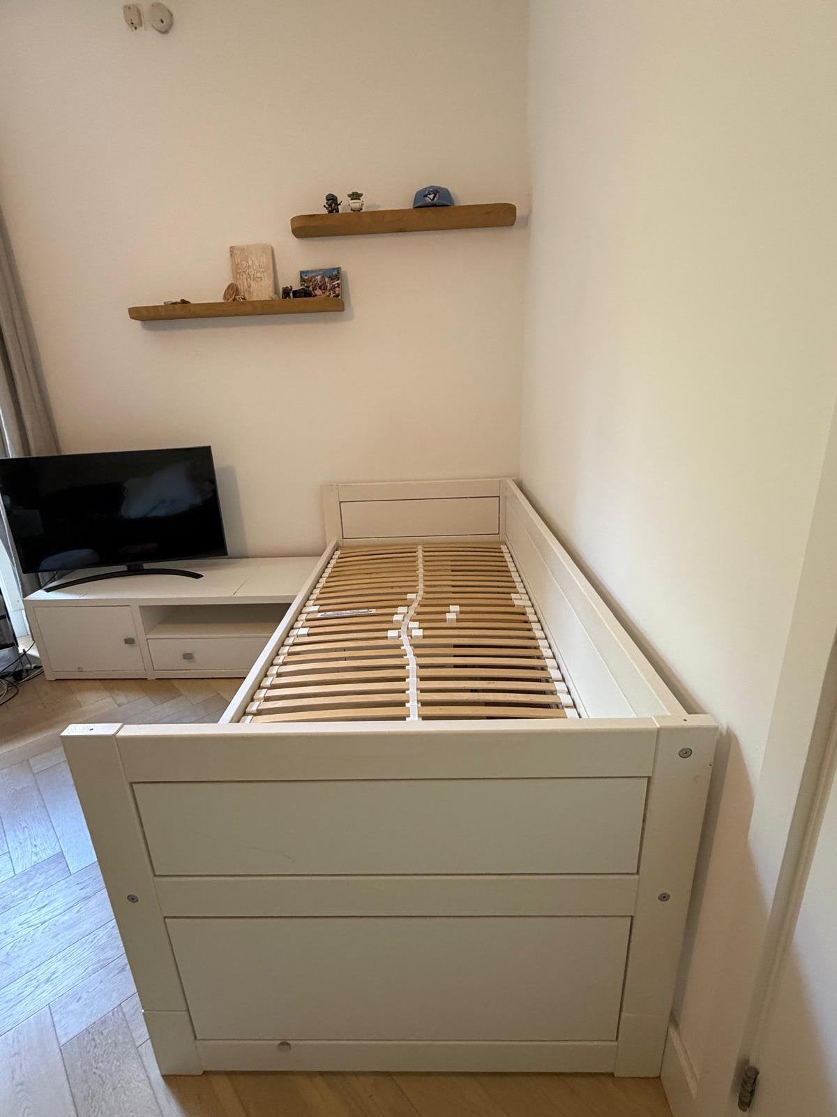 Eenpersoons bed, Ophalen, Gebruikt, 90 cm, Eenpersoons