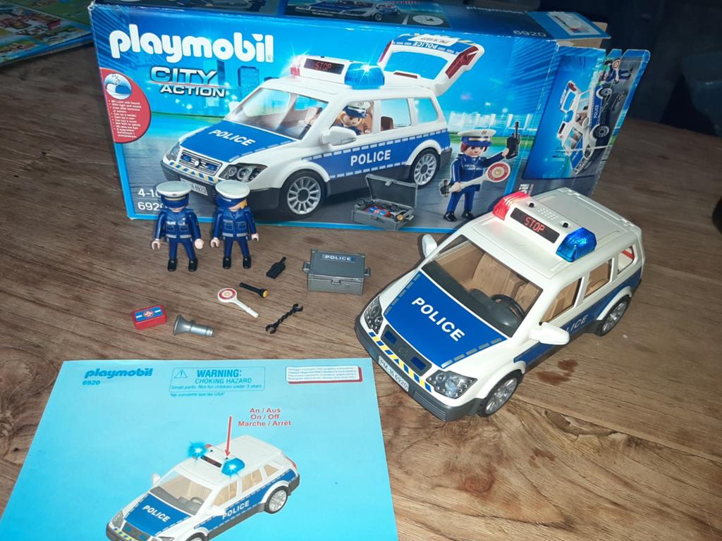 Zgan playmobil 6920 politieauto, Ophalen of Verzenden, Zo goed als nieuw, Complete set