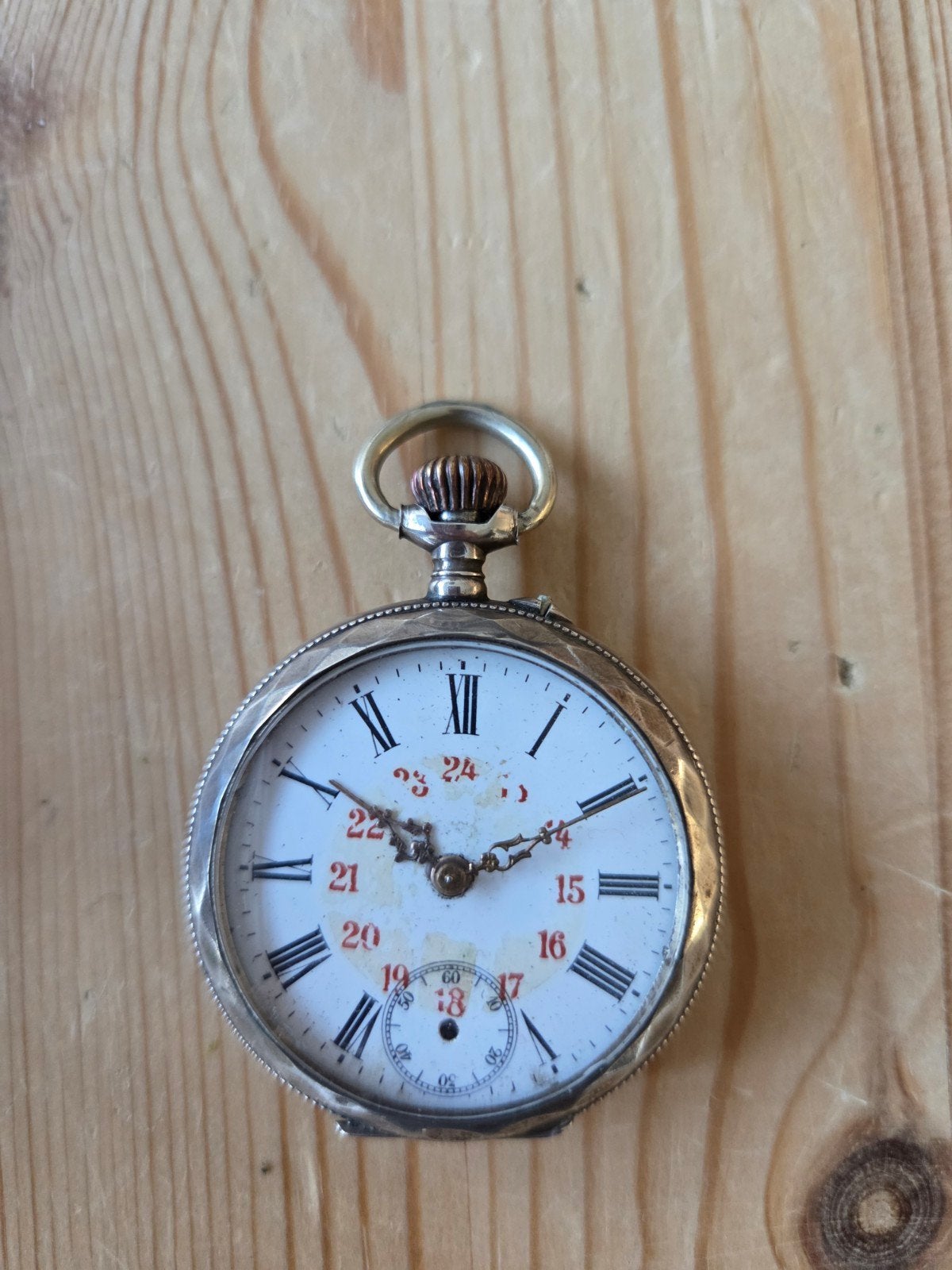 Antiek Zakhorloge met Beschermhoes en Ketting, Overige merken, Zakhorloge, Ophalen of Verzenden, Met ketting