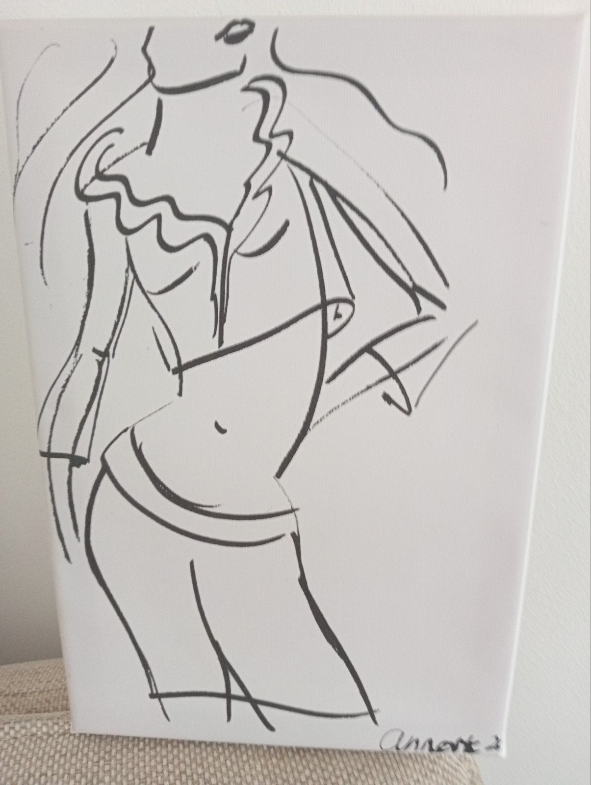 Tekening op canvas, Ophalen of Verzenden, Nieuw, Doek