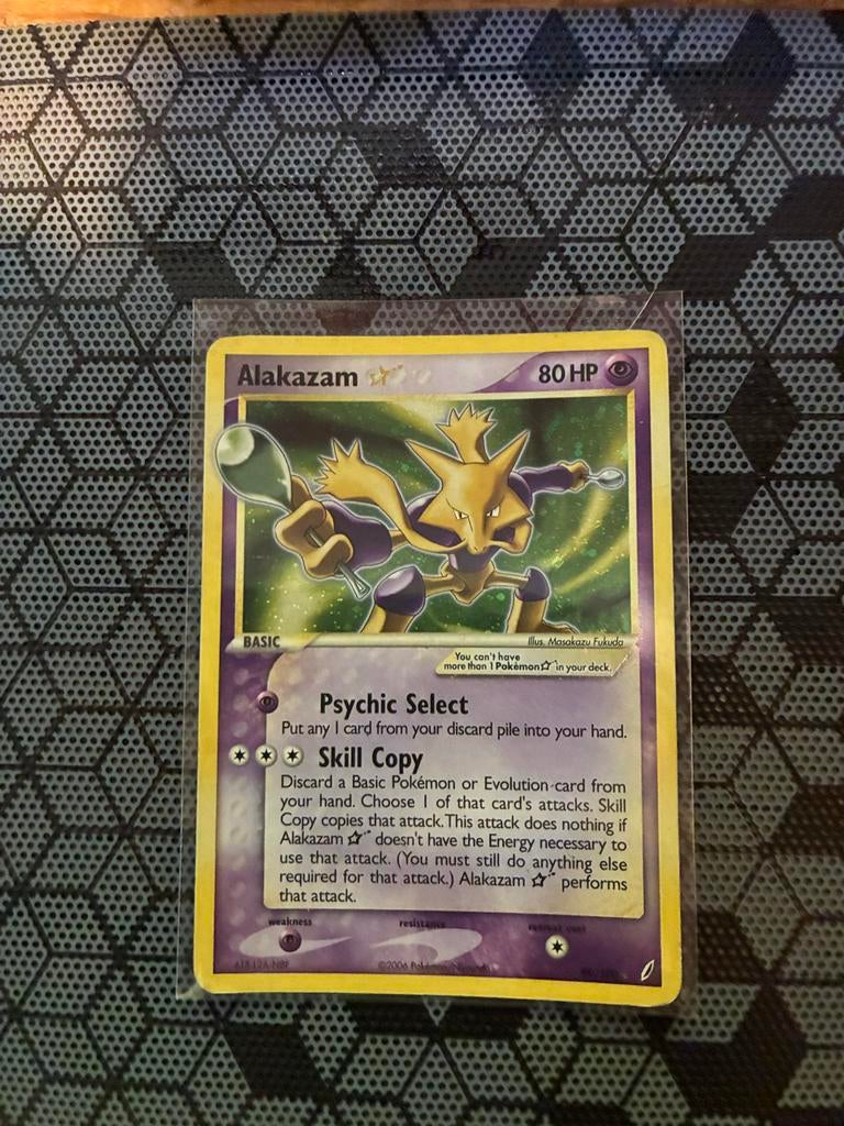 Alakazam Gold Star Pokemon Kaart, Ophalen, Zo goed als nieuw, Losse kaart, Foil