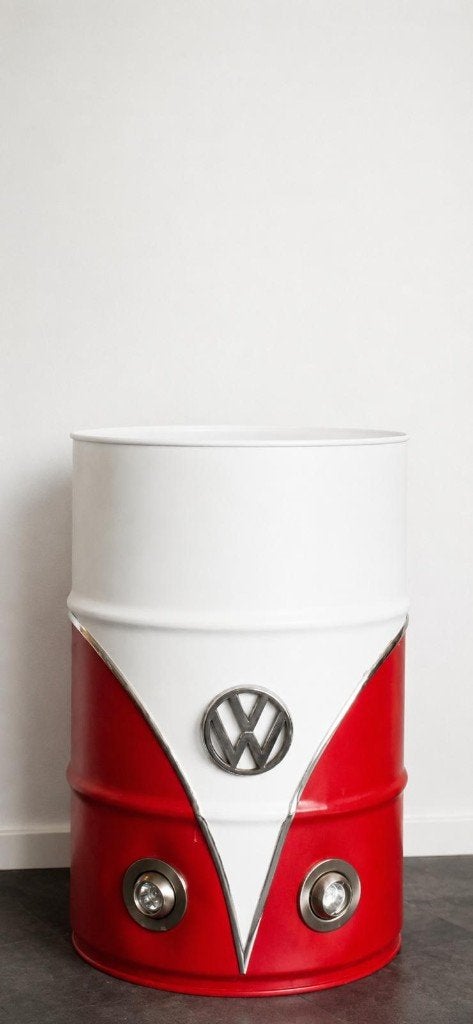 Vintage Volkswagen T1 Oil Barrel Sidetable / Lamp, Ophalen
