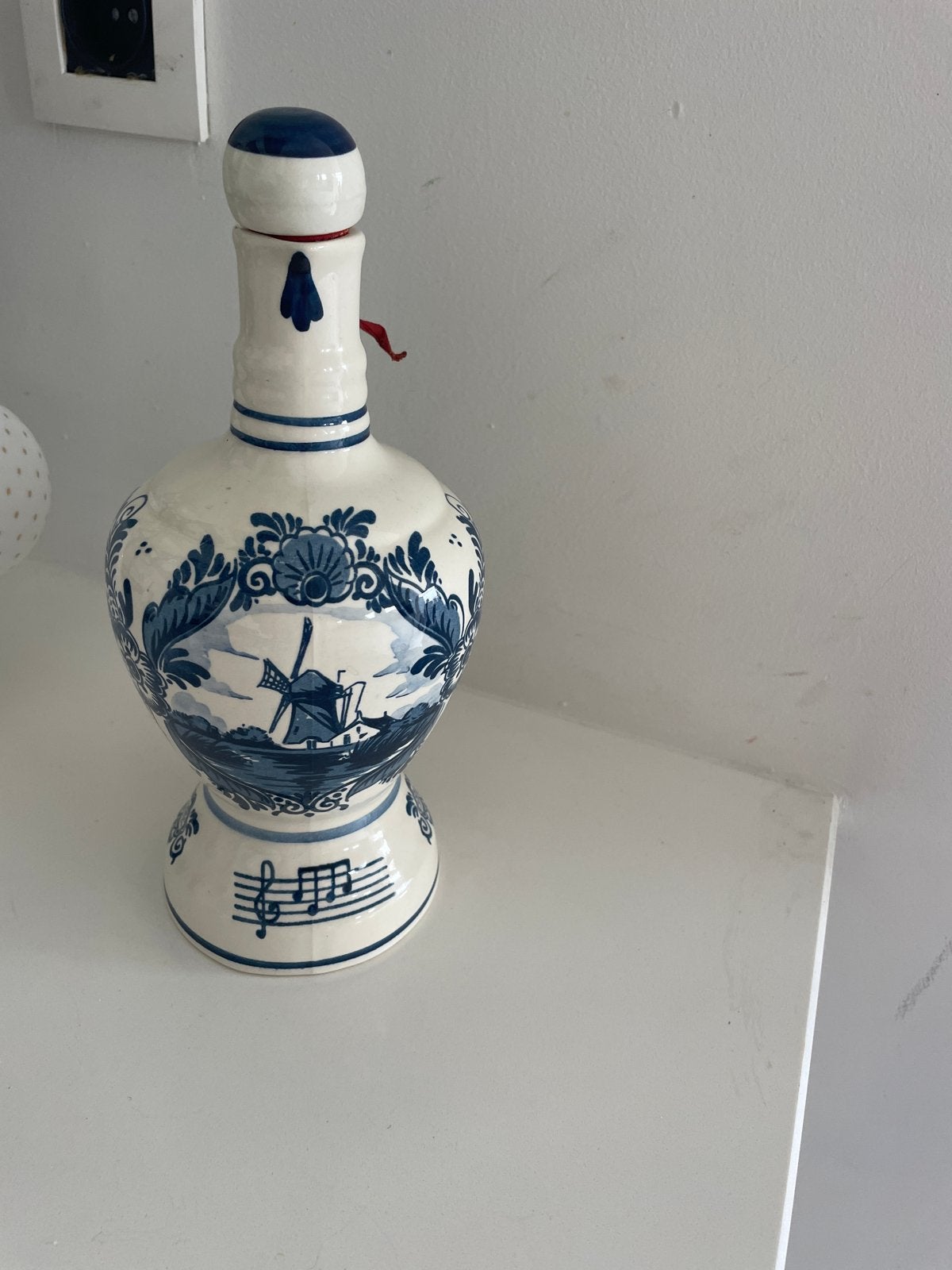 Delfts Blauw Jeneverkruik Henkes Holland met Molen, Ophalen of Verzenden