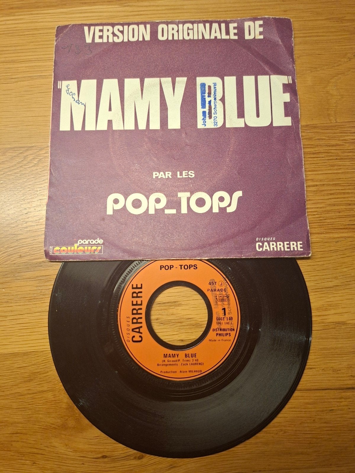 Pop-Tops - Mamy Blue (Originele Versie) 7 inch Vinyl, Gebruikt, 7 inch, Ophalen of Verzenden, Pop