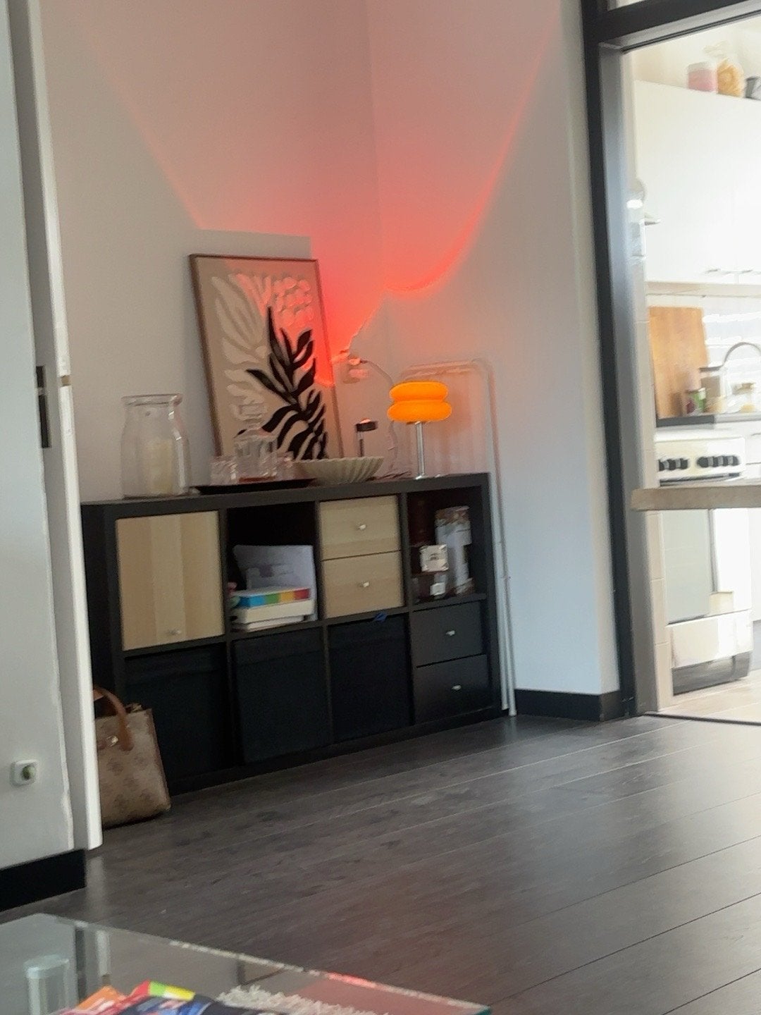 IKEA Kallax open kast zwart - 2x4 vakken, Ophalen, Gebruikt