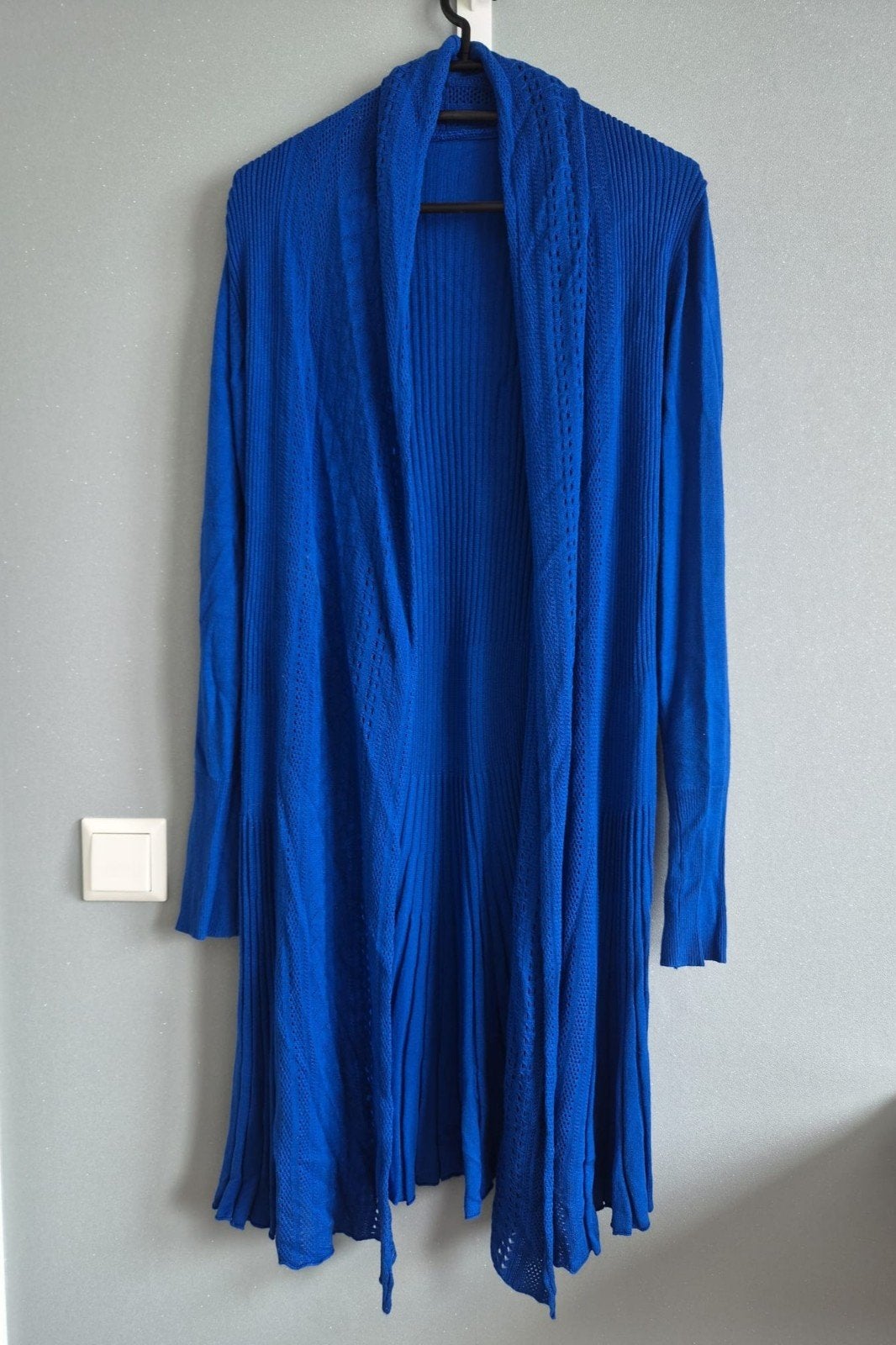 Lien & Giel Blauw Vest M/L - Viscose, Kasjmier, Elastaan, Maat 38/40 (M), Blauw, Ophalen of Verzenden, Zo goed als nieuw