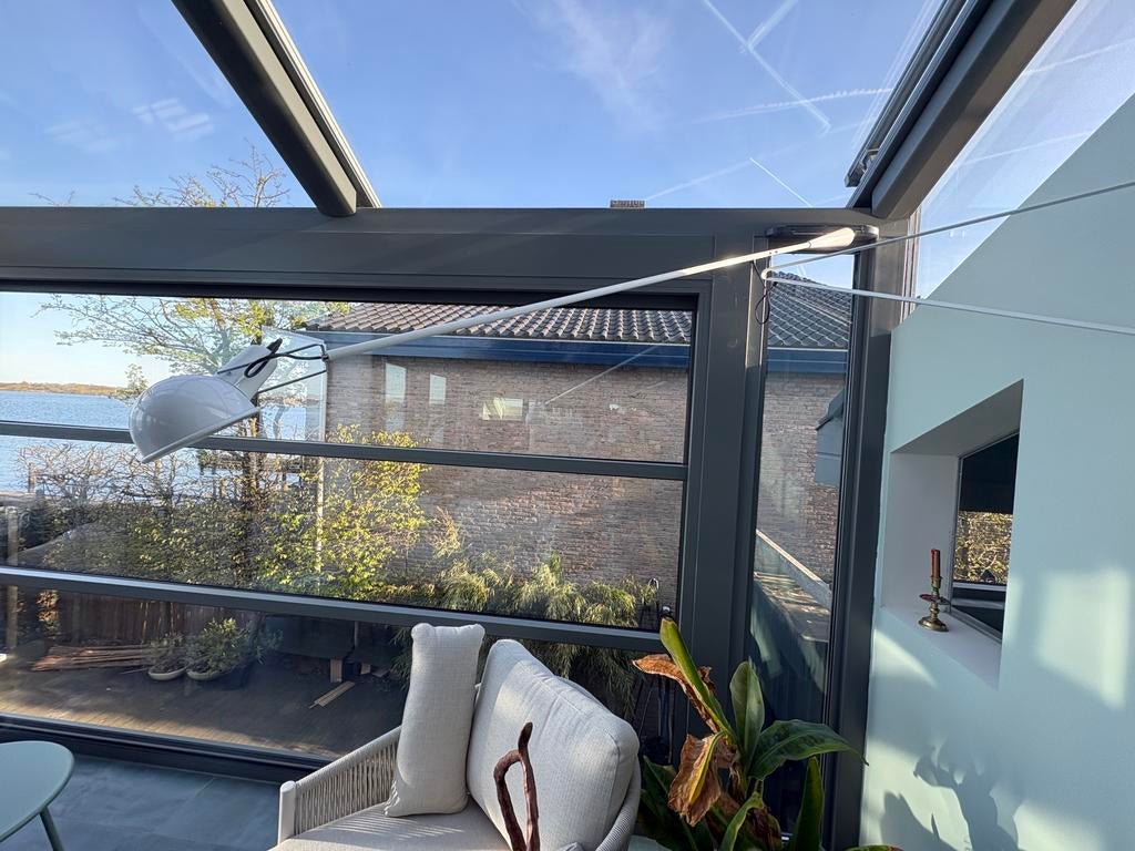 Zgan witte Flos 265 wandlamp, design van Paolo Rizzatto, Ophalen, Zo goed als nieuw, Wingsurf-wing