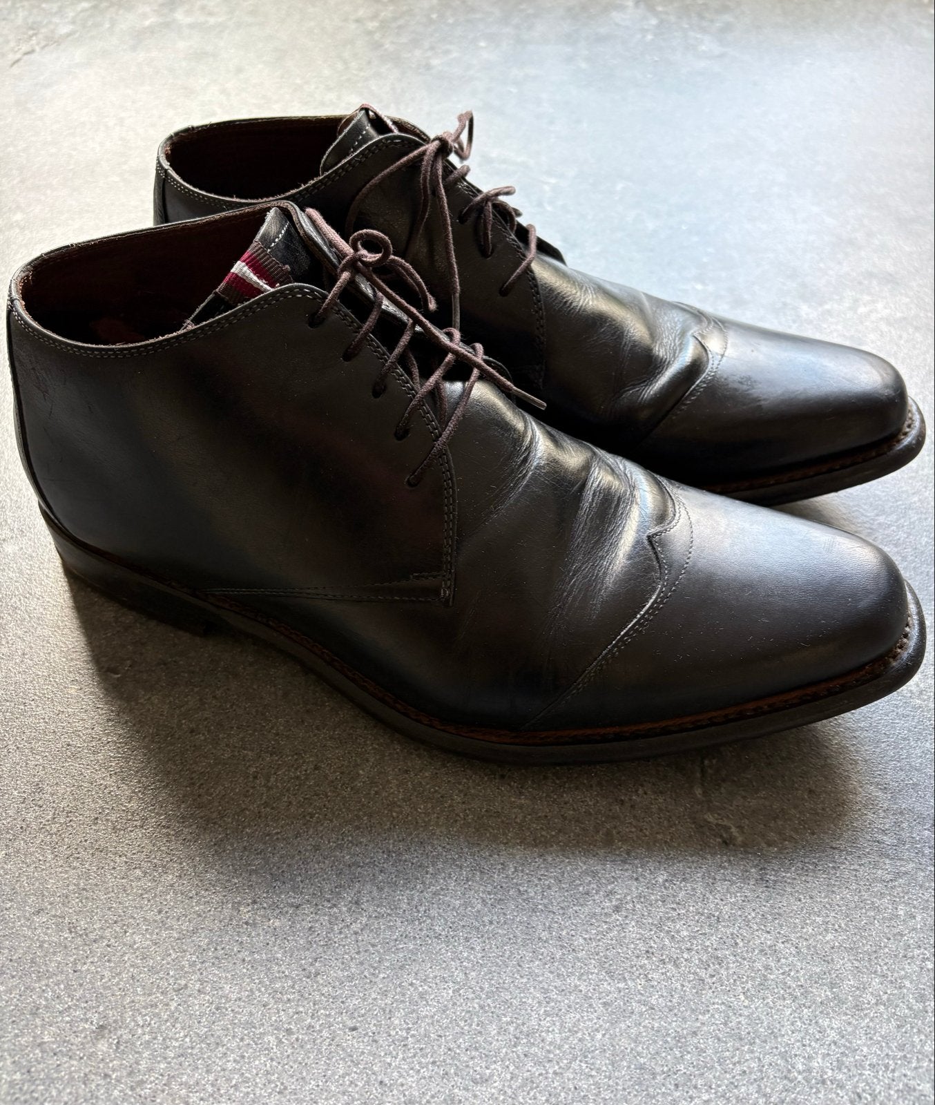 Floris van Bommel halfhoge nette herenschoen, maat 42, Ophalen of Verzenden, Gedragen, Zwart, Veterschoenen