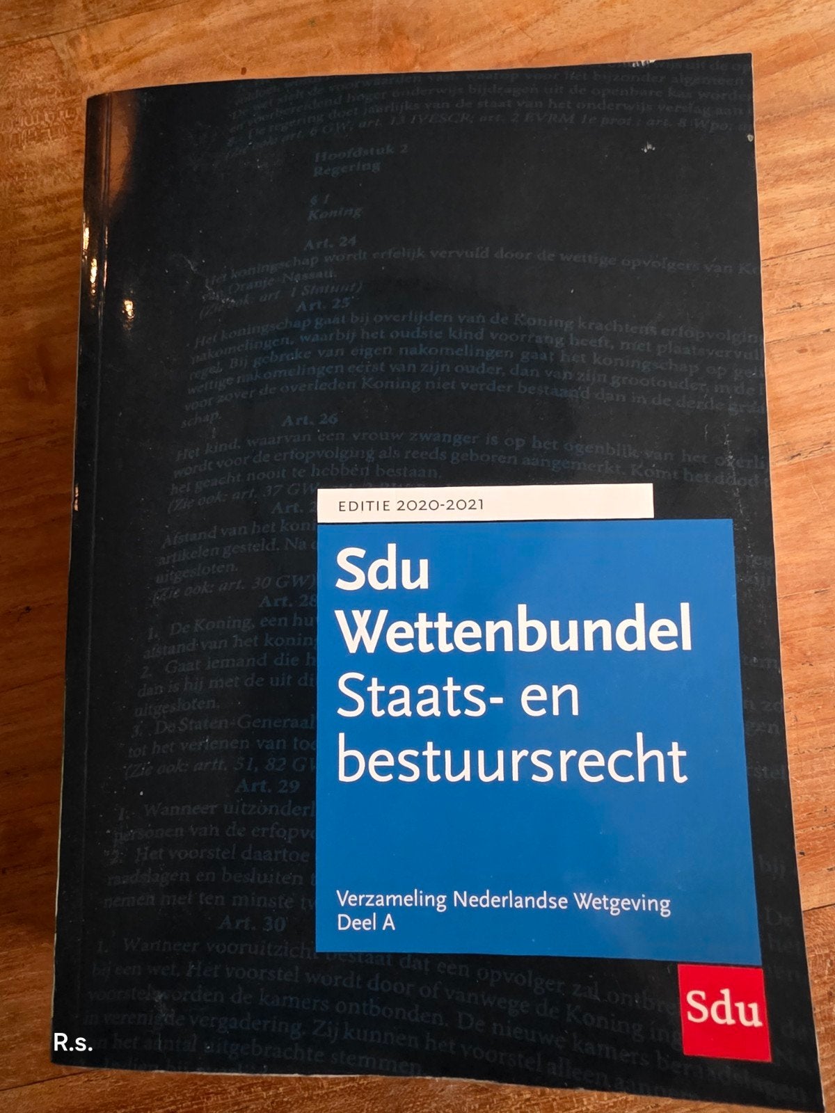 Sdu Wettenbundel Staats- en bestuursrecht 2020-2021, Boeken, Diverse auteurs, Zo goed als nieuw, Gamma, HBO