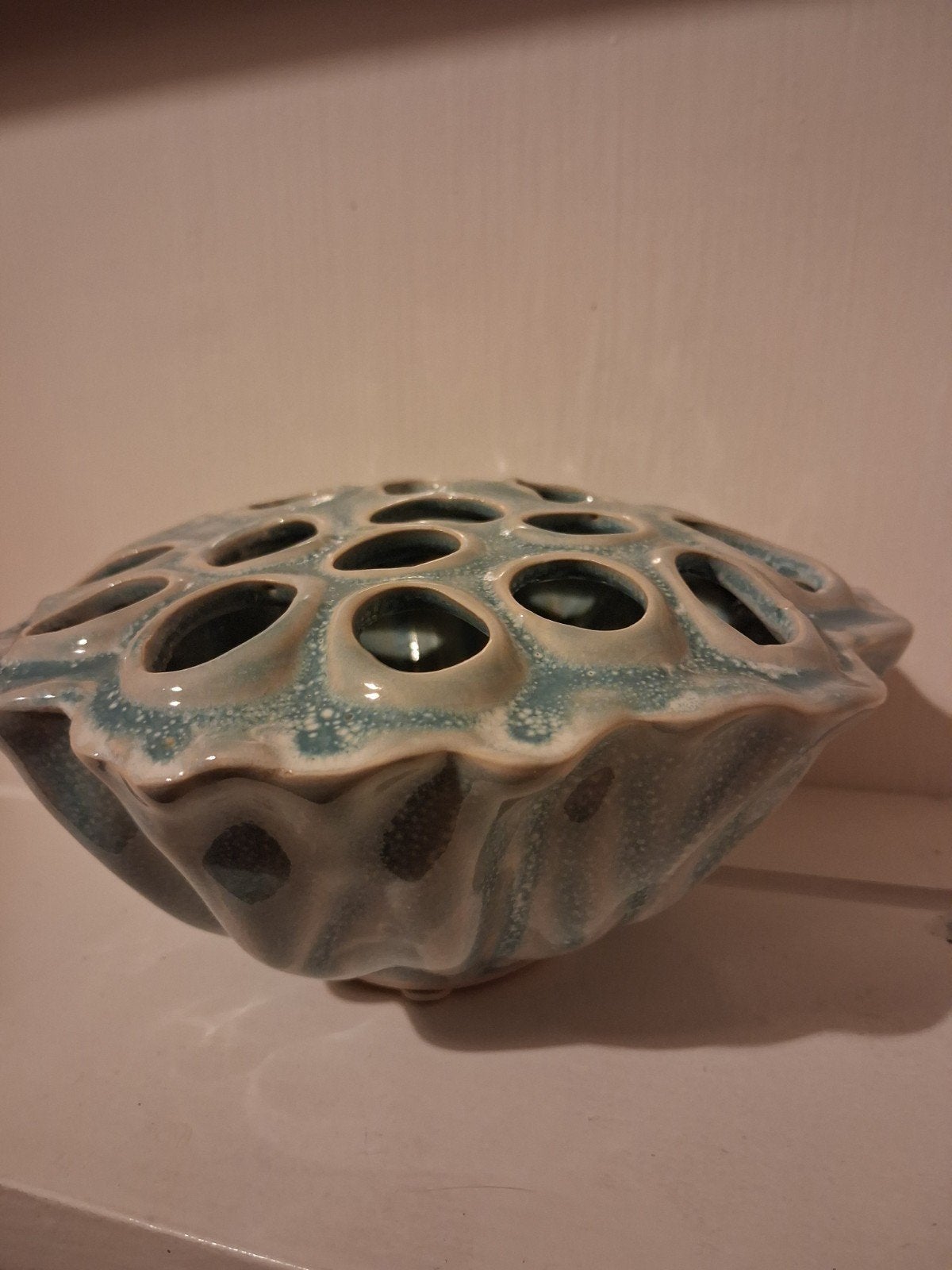 Des Pots Lotus Vaas Flowerfrog Bloemsteker Lichtblauw, Huis en Inrichting, Ophalen of Verzenden