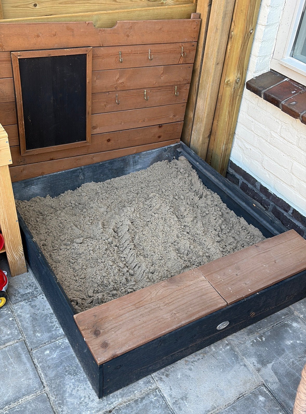 Axi Mandy Zandbak 100 X 90 Cm Met Bankje Hout, Ophalen, Zo goed als nieuw