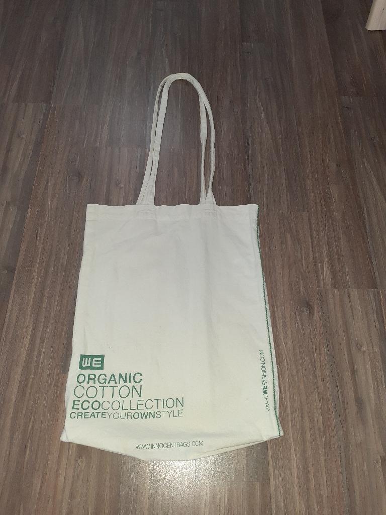 Tote bag WE, Ophalen of Verzenden, Zo goed als nieuw, Beige, Shopper