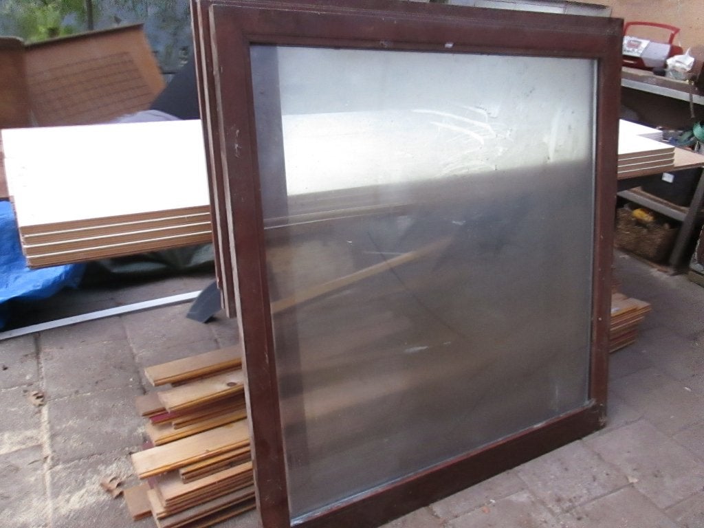 gratis 2hardhouten dubbelglas 3 alluminiumdubbelglas, Ophalen, Gevelraam of Ruit, Gebruikt, Minder dan 80 cm
