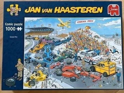 puzzel Jan van Haasteren Formule1 1000st, Hobby en Vrije tijd, Denksport en Puzzels, Ophalen of Verzenden, 500 t/m 1500 stukjes