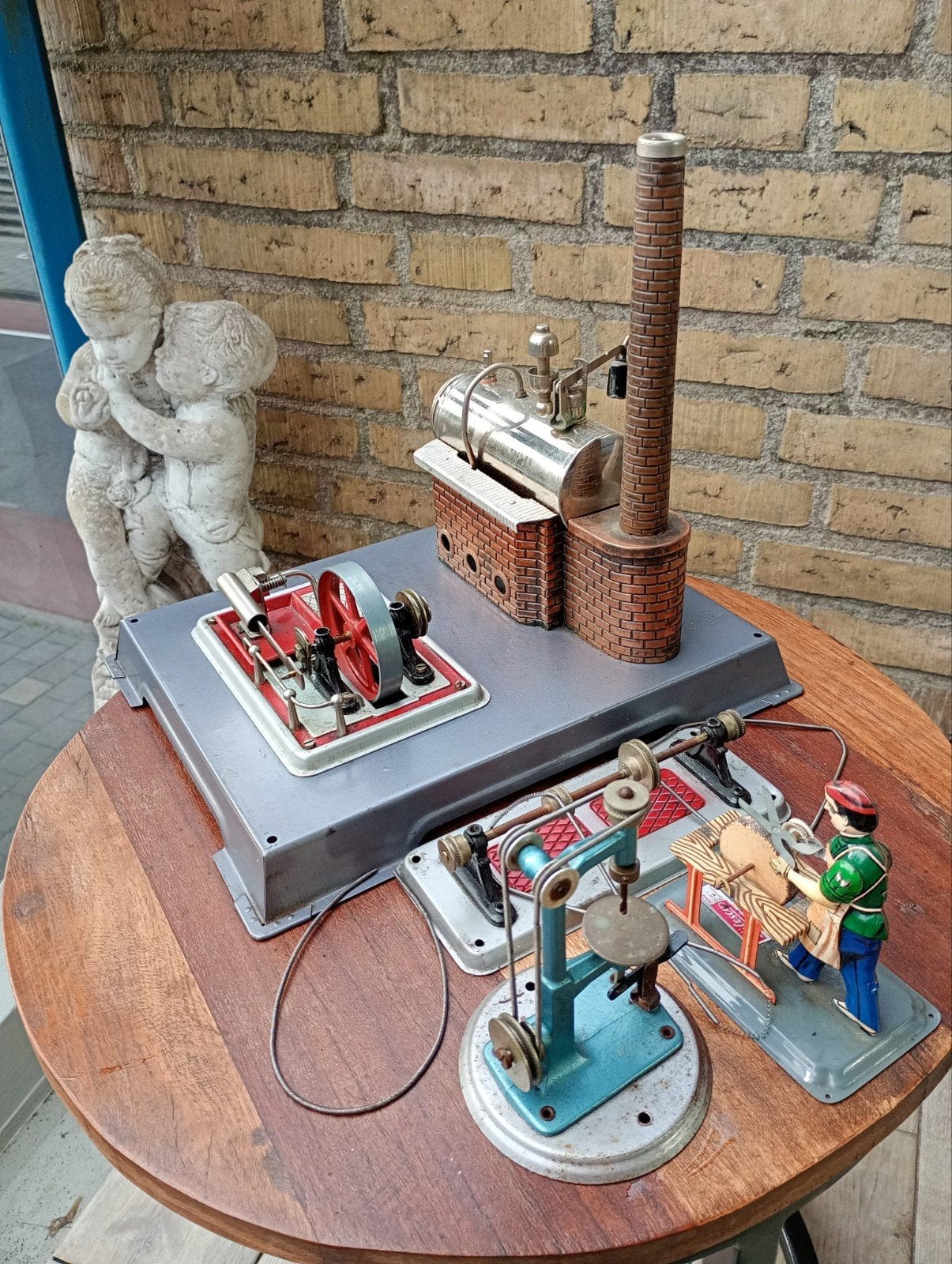 Wilesco Stoommachine met diverse accessoires., Ophalen of Verzenden