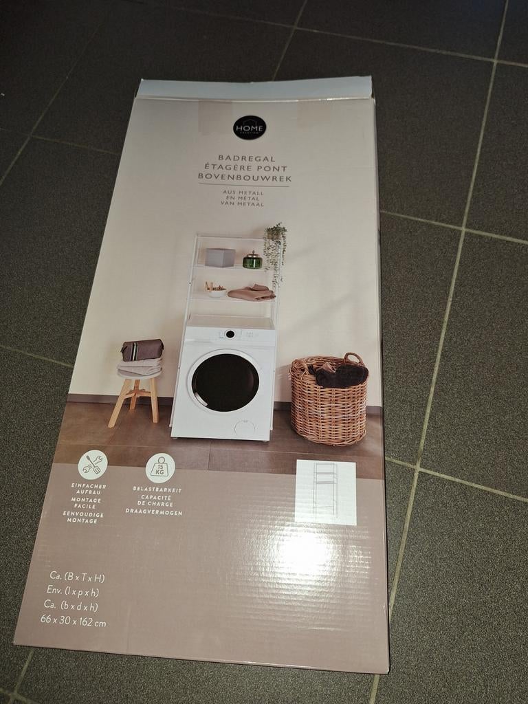 Wasmachine rek / Bovenbouwrek - Nieuw in doos, Ophalen, Nieuw, Wit, Overige typen