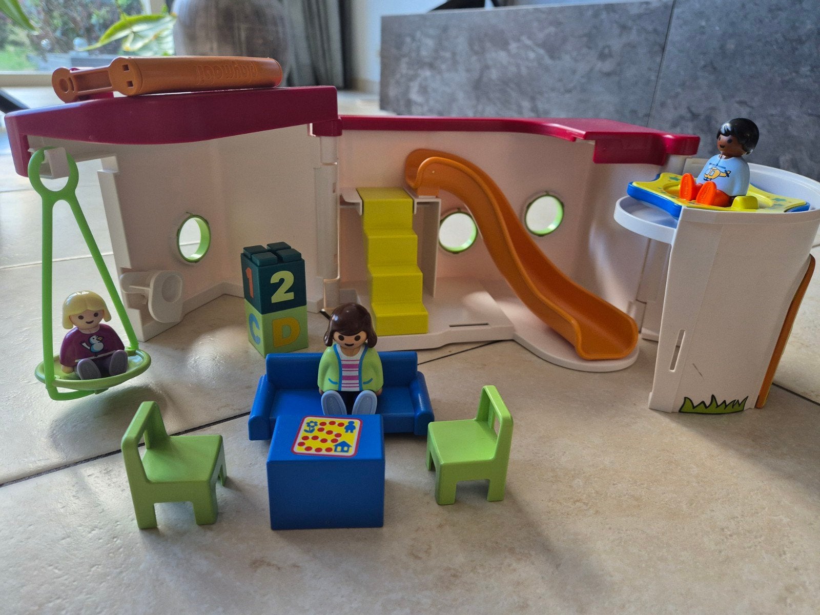 Playmobil 1.2.3 Kinderdagverblijf – Compleet in doos, Ophalen of Verzenden, Zo goed als nieuw